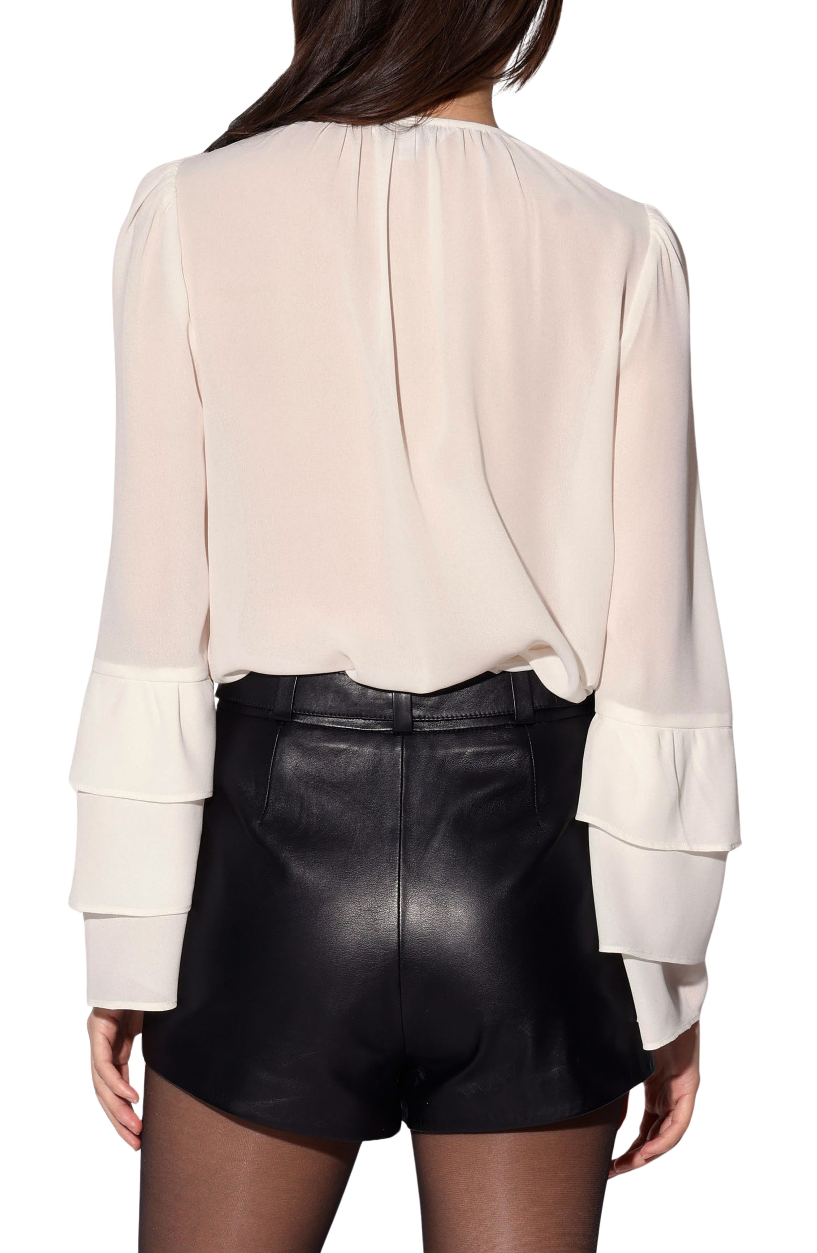 Dua Ruffle Long Sleeve Button-Up Top - image 4