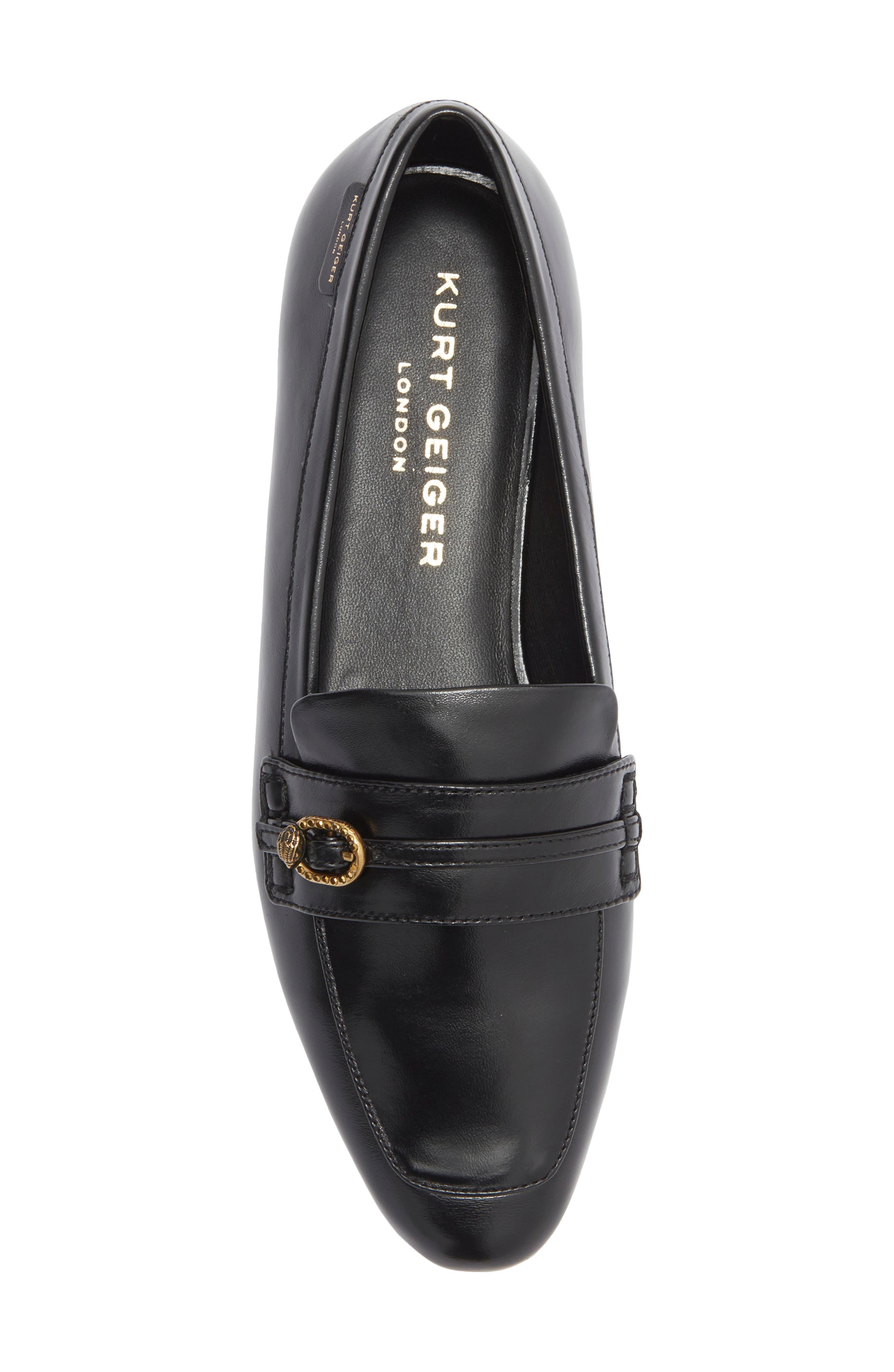 Kurt Geiger London Mayfair Slim Apron Toe Loafer, Alternate, color, Black
