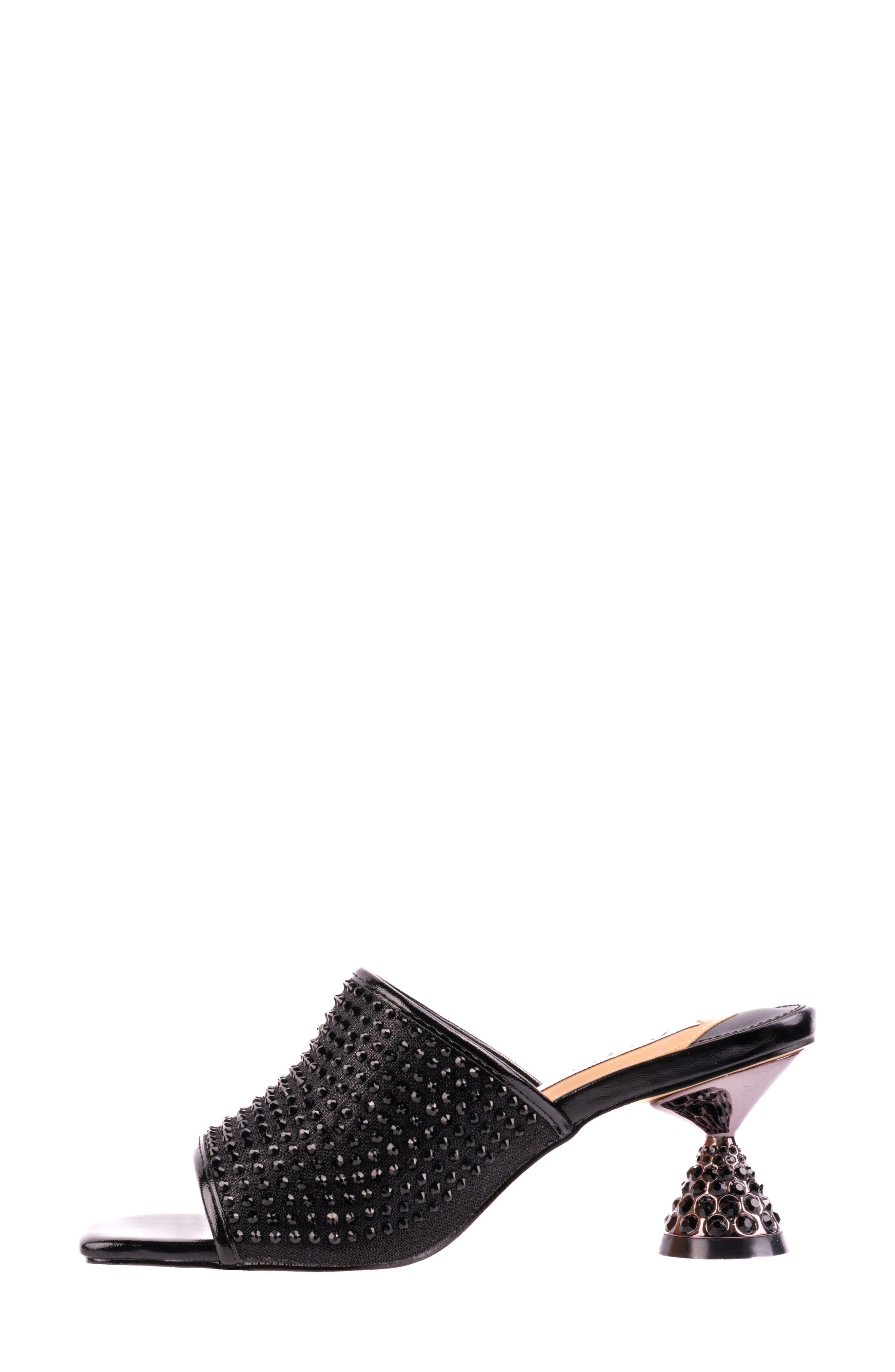 LADY COUTURE Rhinestone Slide Sandal, Alternate, color, Black