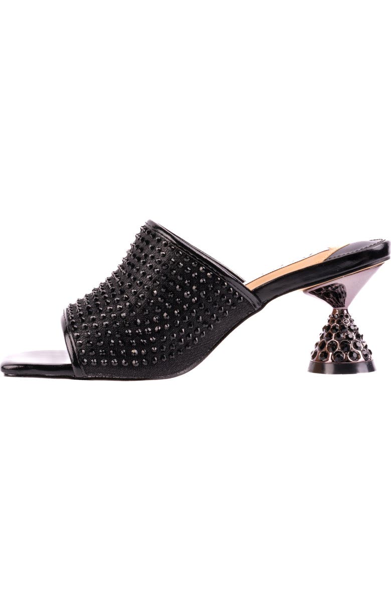 LADY COUTURE Rhinestone Slide Sandal, Alternate, color, Black