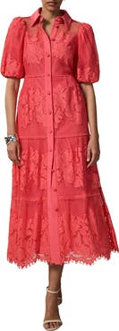 MINT VELVET Lace Midi Shirt Dress