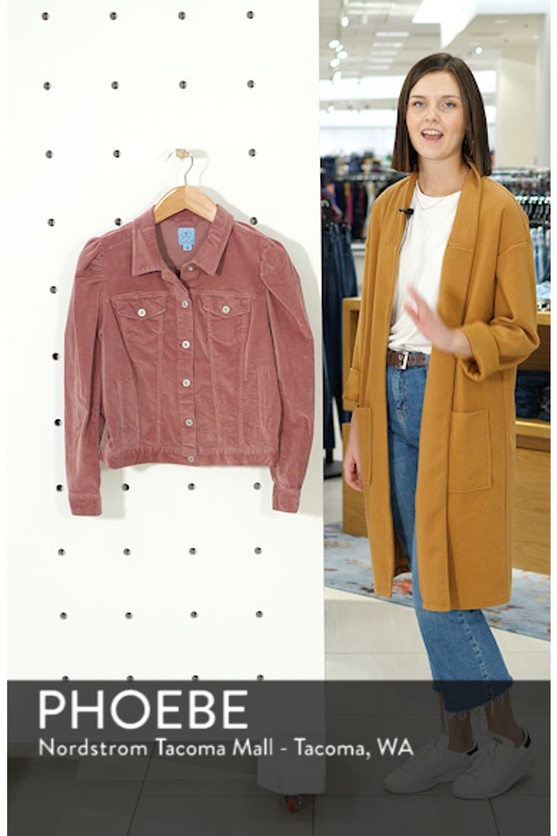 Puff Sleeve Stretch Cotton Corduroy Jacket video