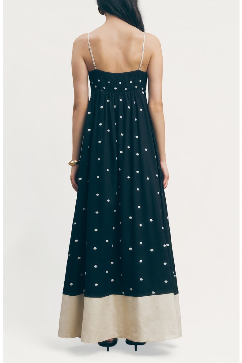 Jacky Polka Dot A-Line Dress, Alternate, color, BLACK SAND