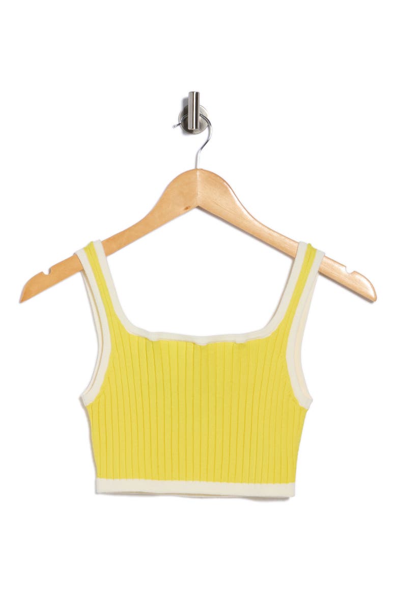 Ribbed Bralette, Alternate, color, LEMON
