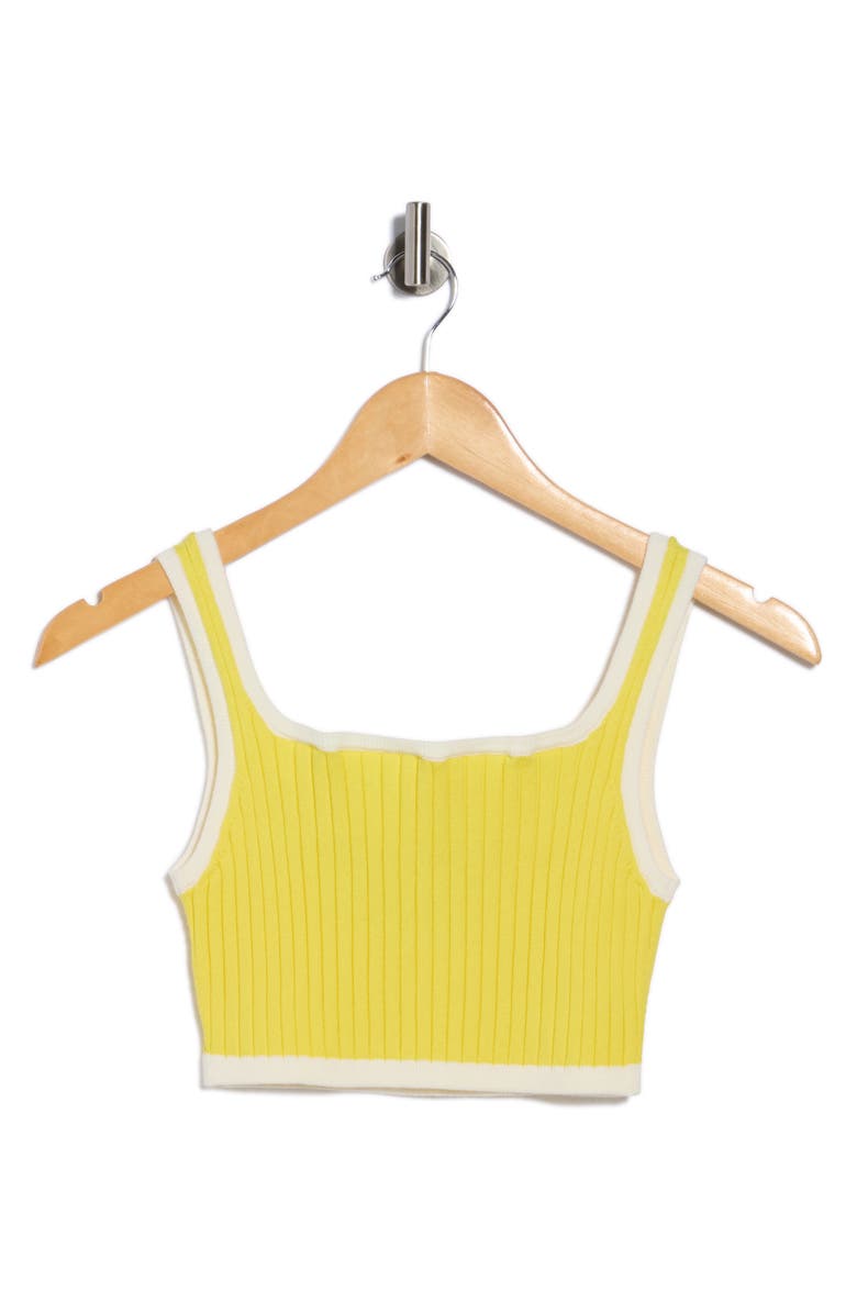 Longchamp Ribbed Bralette, Alternate, color, Lemon