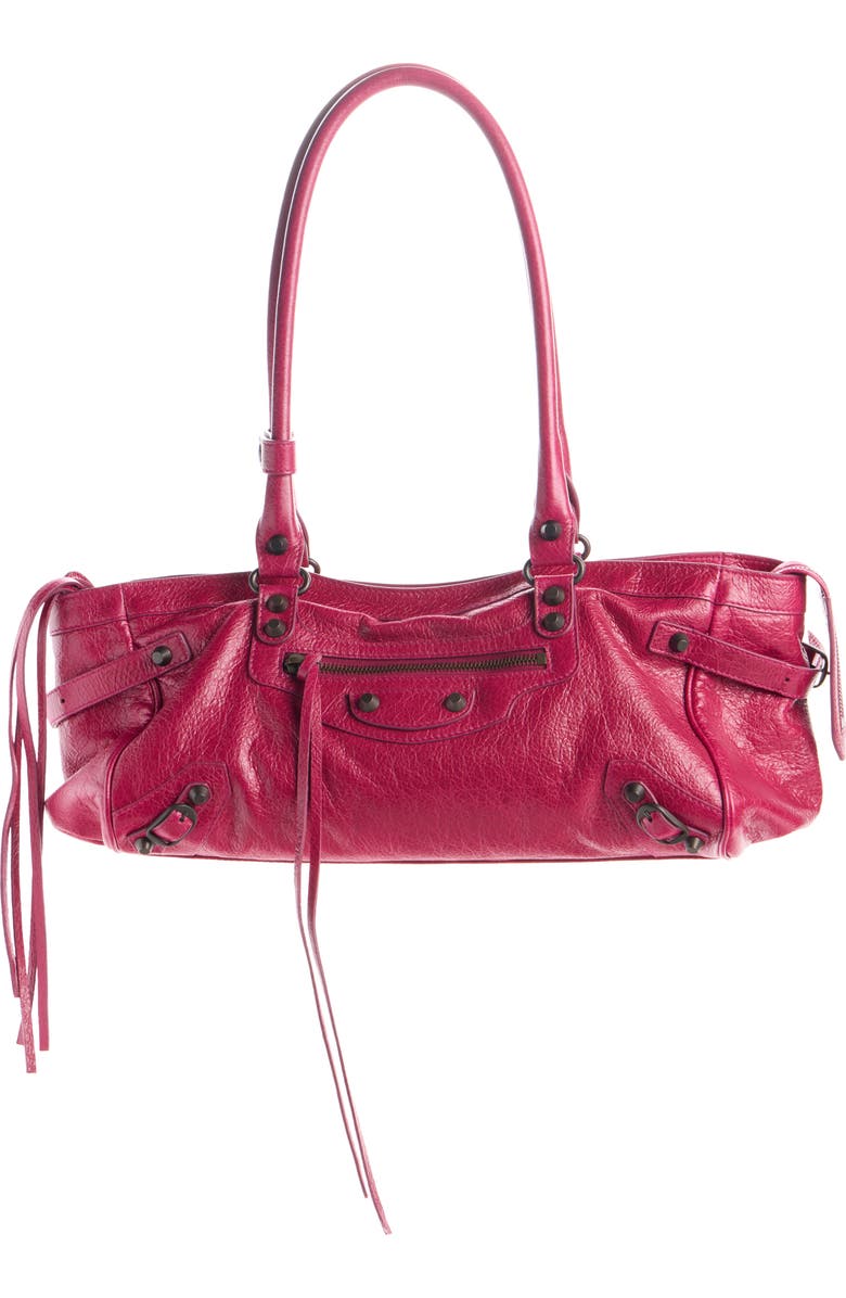 Balenciaga Le City Leather East/West Shoulder Bag, Main, color, 5729 Framboise