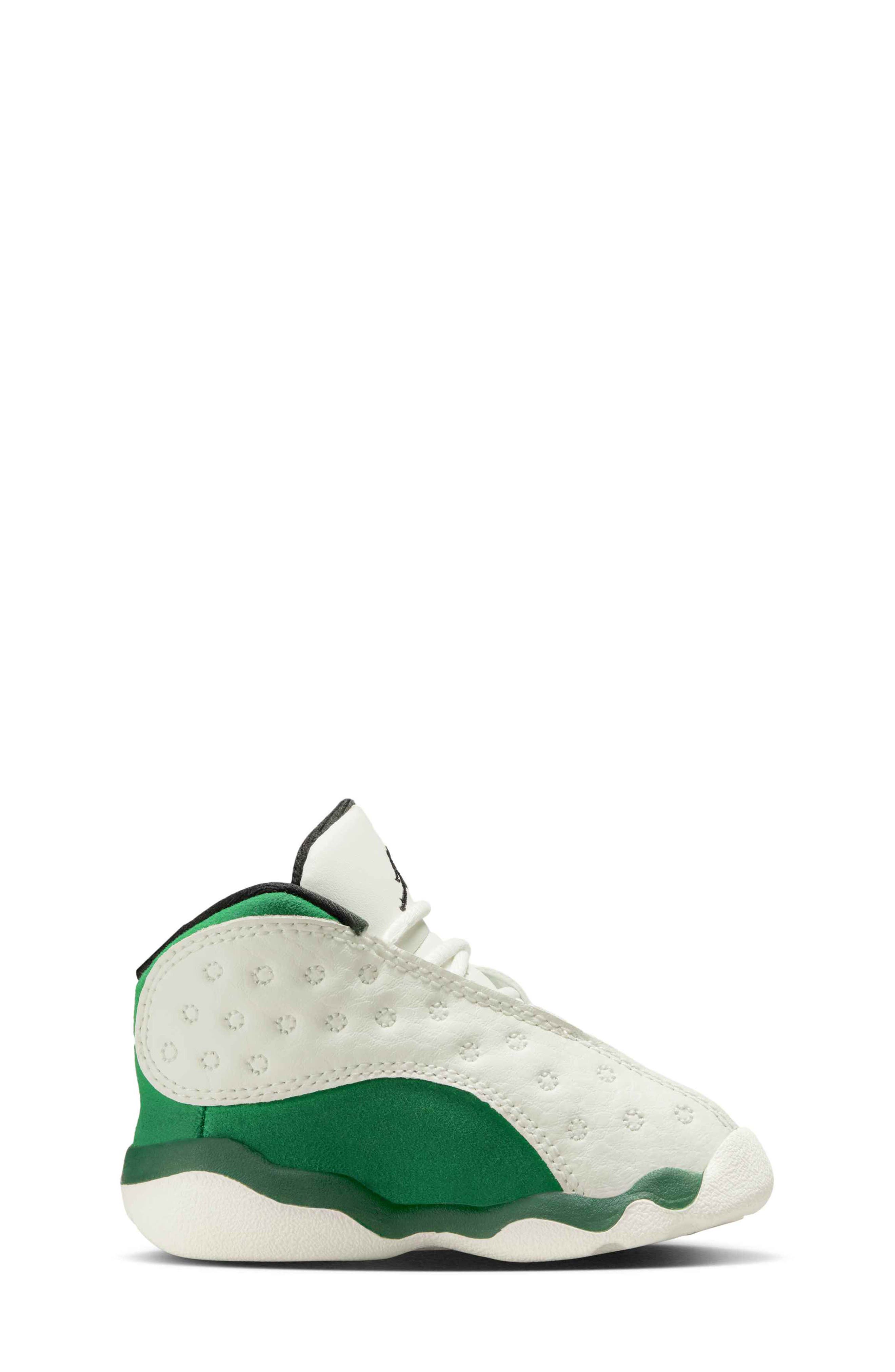 Nike Kids' Jordan 13 Retro High Top Sneaker, Alternate, color, Sail/ Pine Green/ Black