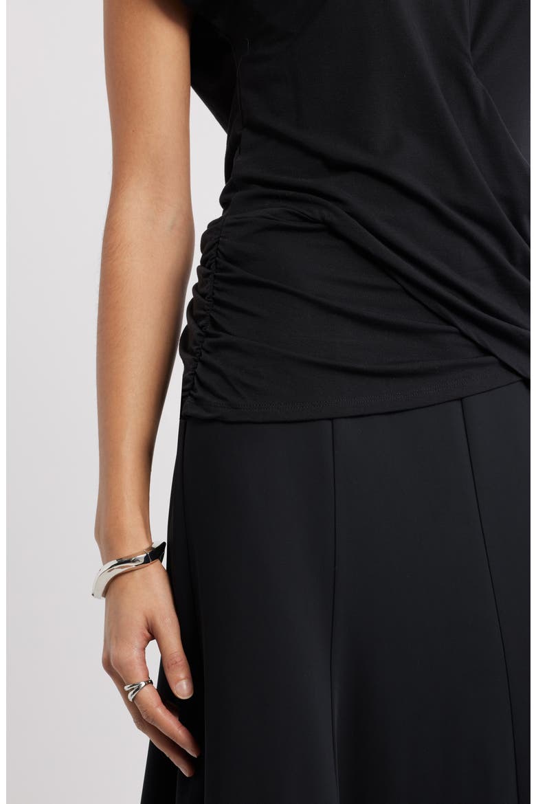 Ruched Top, Alternate, color, BLACK