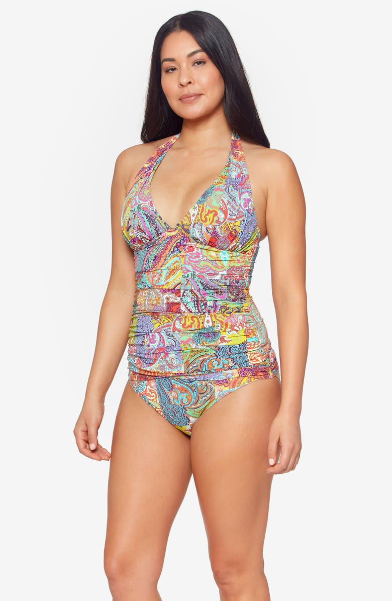 BLEU by Rod Beattie Halter Tankini Top, Alternate, color,