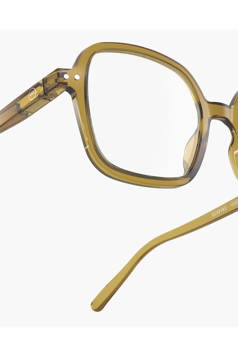 Office 52mm Square Reading Glasses, Alternate, color, Golden Green