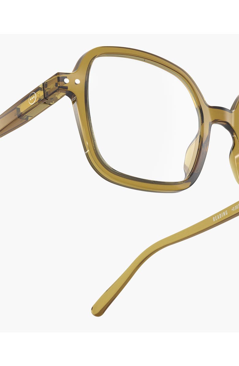 IZIPIZI Office 52mm Square Reading Glasses, Alternate, color, Golden Green