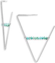 Nashelle Geo Beaded Hoop Earrings