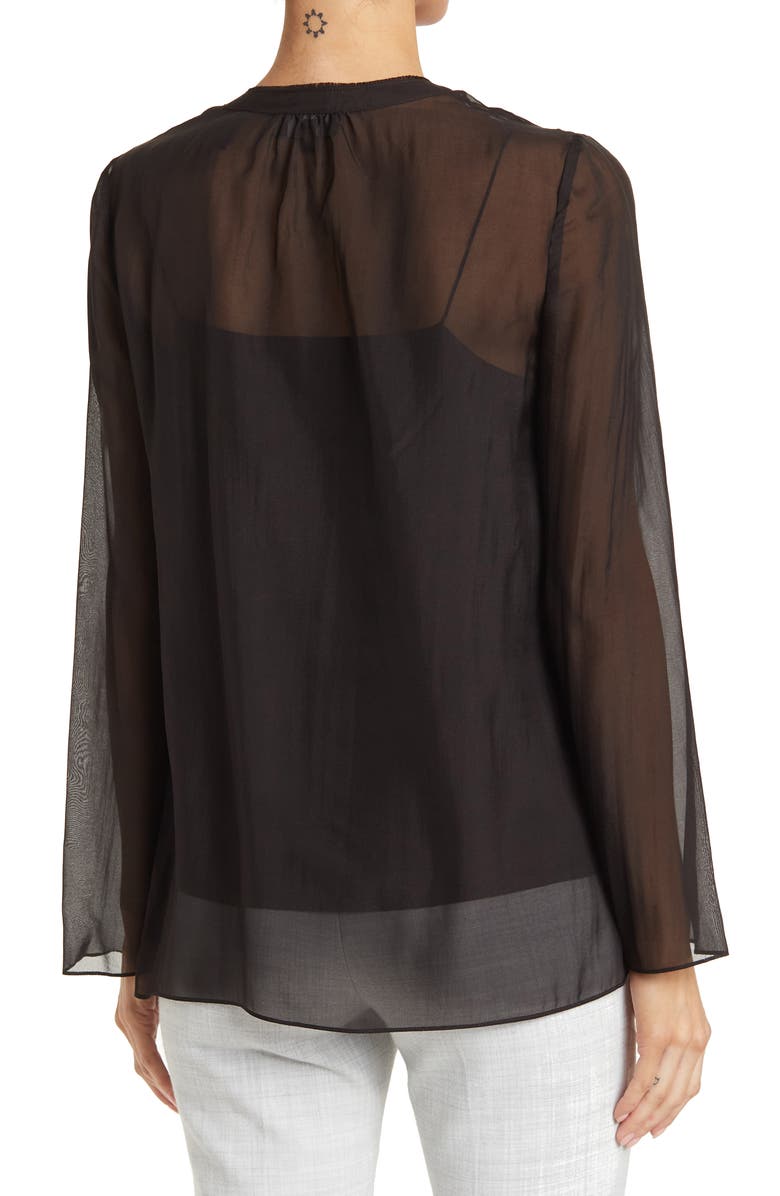 Theory Livilla Long Sleeve Srch Silk Blouse, Alternate, color, 