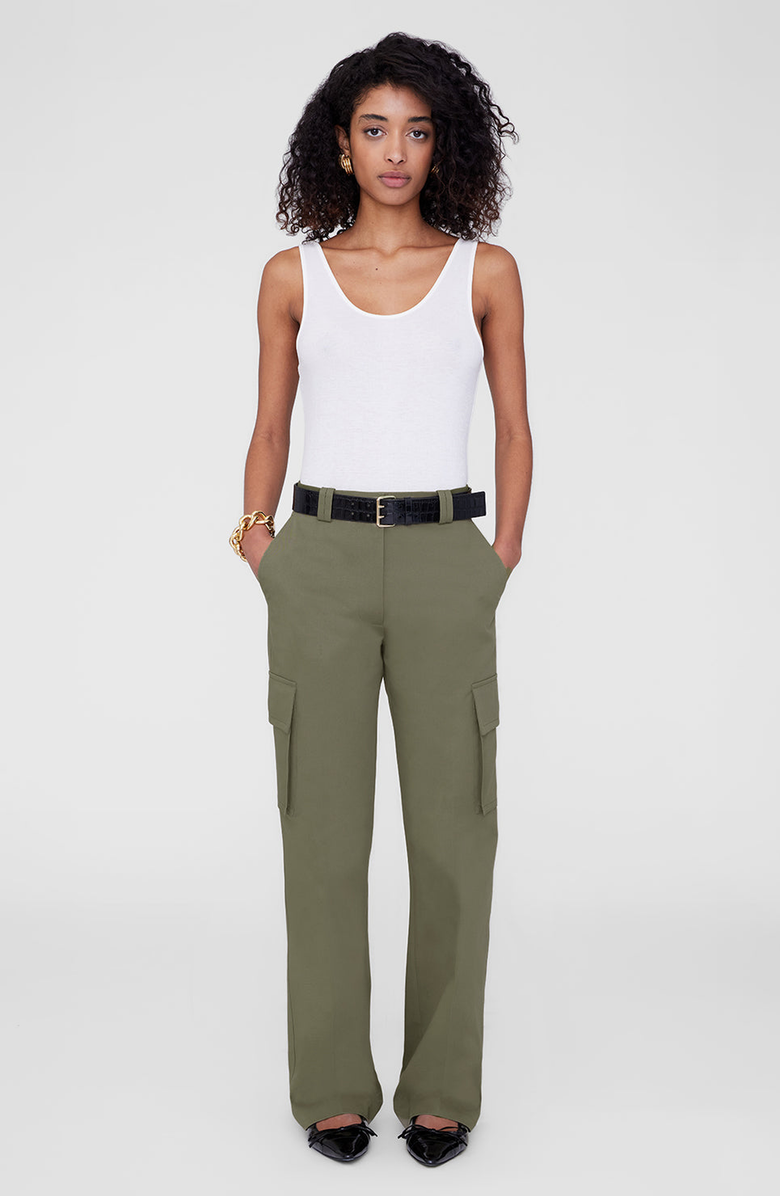 ANINE BING Dayton Cargo Pant, Main, color, Olive