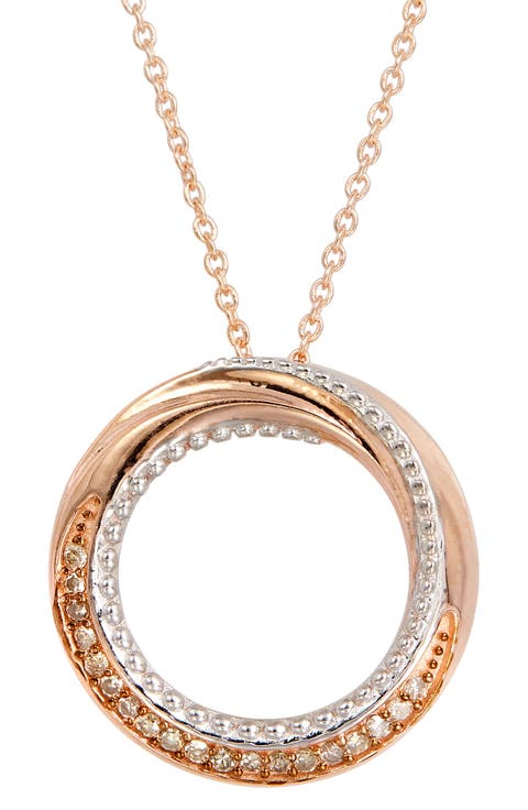 Diamond Open Circle Pendant Necklace