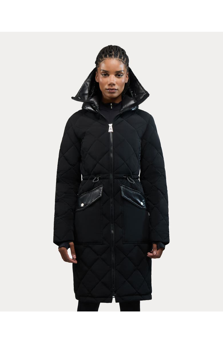 Alpenhaus Arly Elongated Hybrid Lightweight Puffer Coat, Main, color, Black