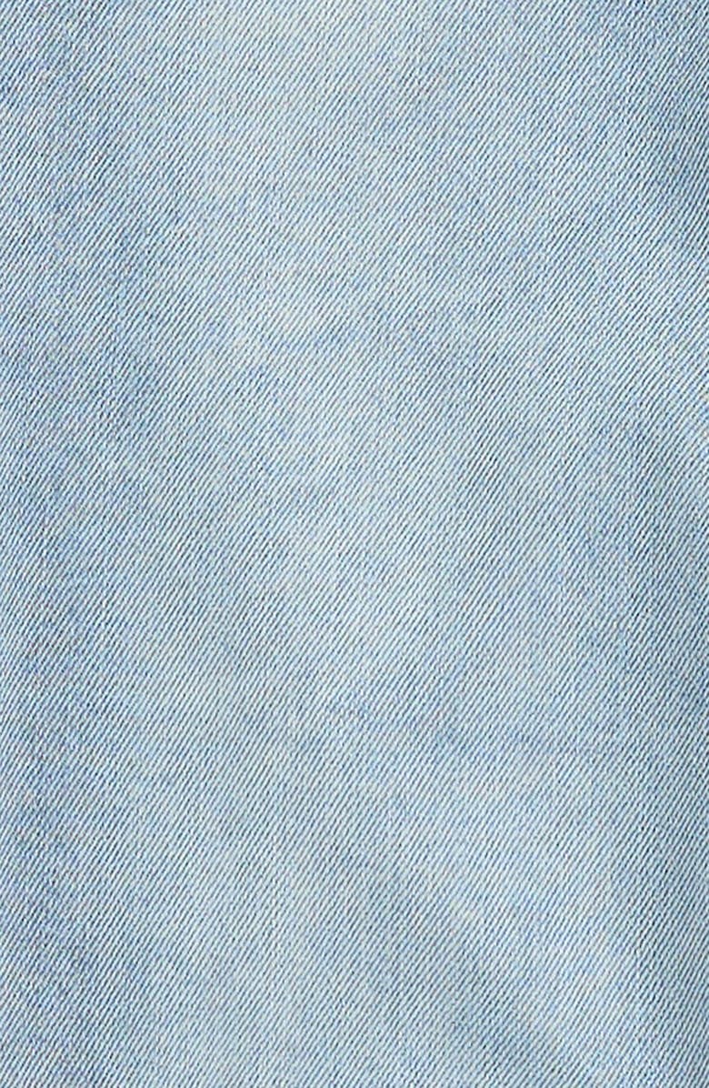 Tractr Kids' Mixed Media Pull-On Wide Leg Jeans, Alternate, color, Lite Indigo