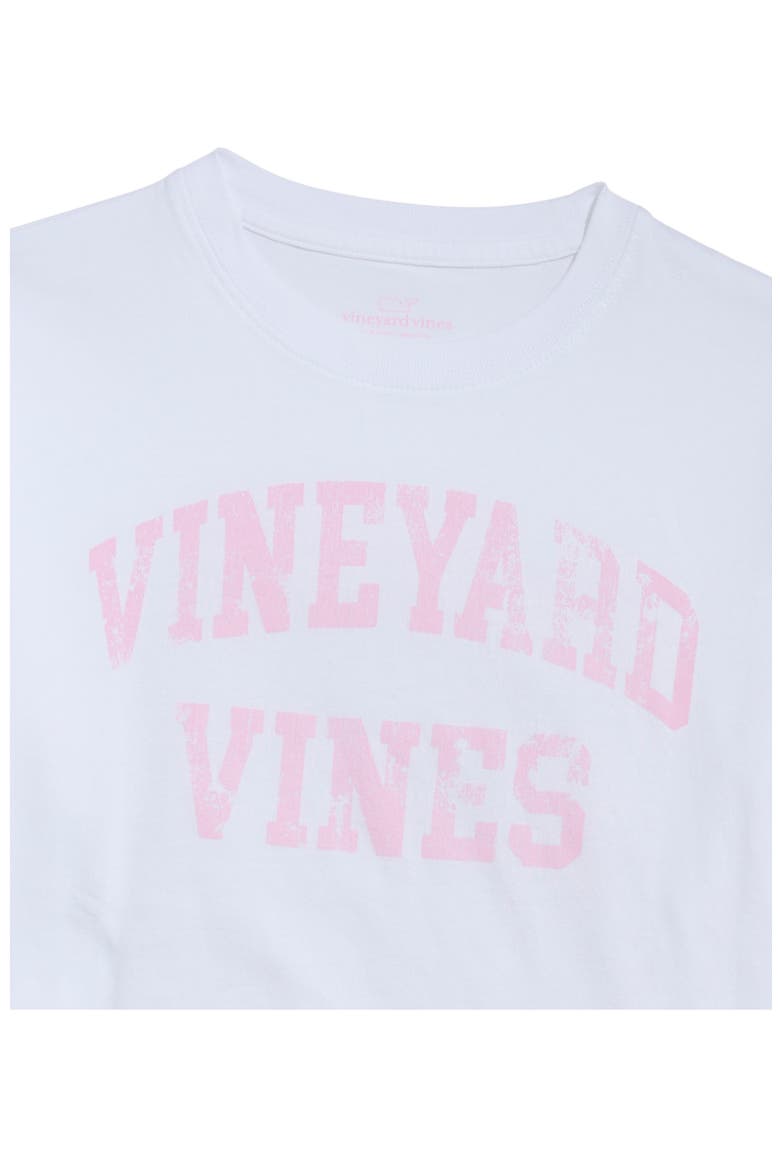 Kids' Cropped Graphic Long Sleeve Tee, Alternate, color, WHITE CAP