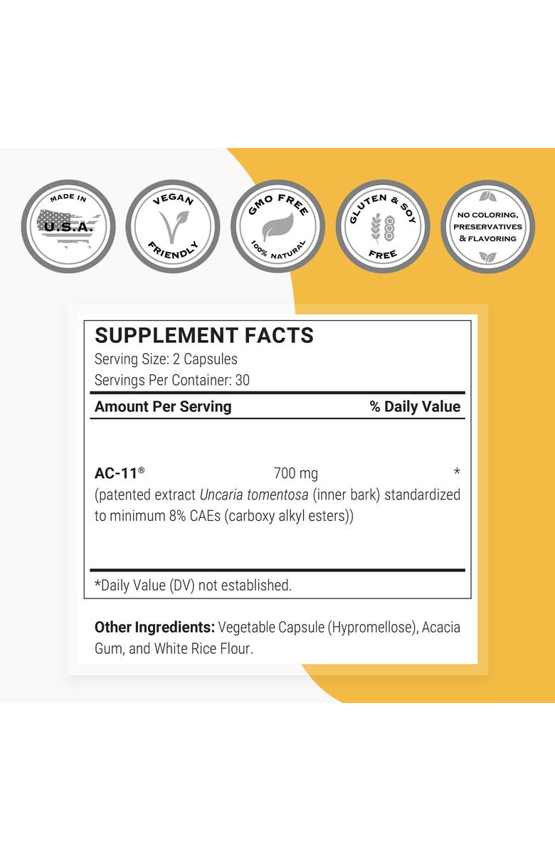 SuperSmart AC-11 700mg Cat's Claw Extract, Alternate, color, NO COLOR