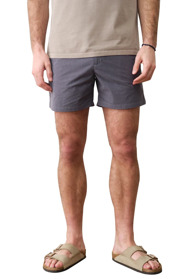 High Five 5-Inch Flat Front Chino Shorts, Main, color, ASPHALT