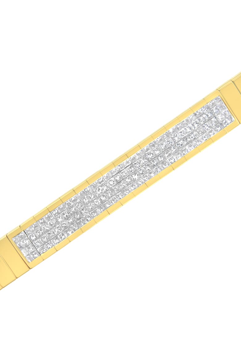 14K Yellow Gold 3 5/8 cttw Diamond ID Tennis Bracelet, Alternate, color, Yellow