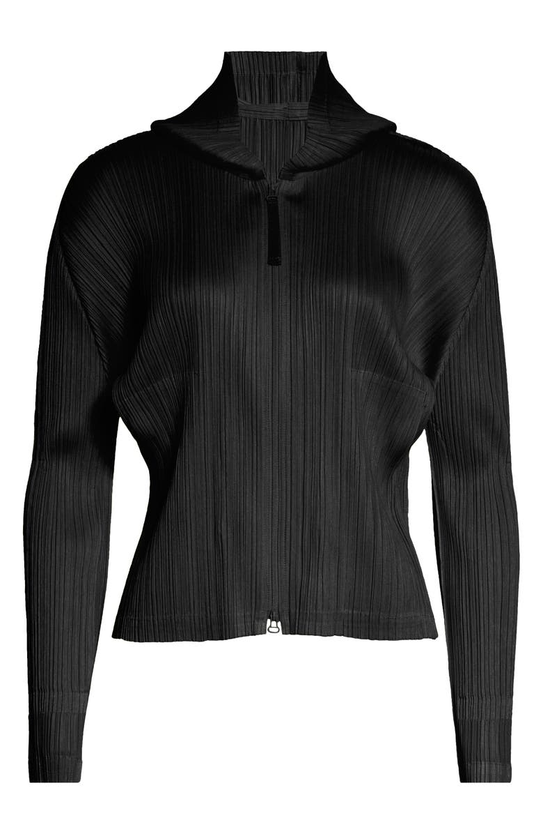 Pleats Please Issey Miyake Pleated Zip Front Jacket, Alternate, color,