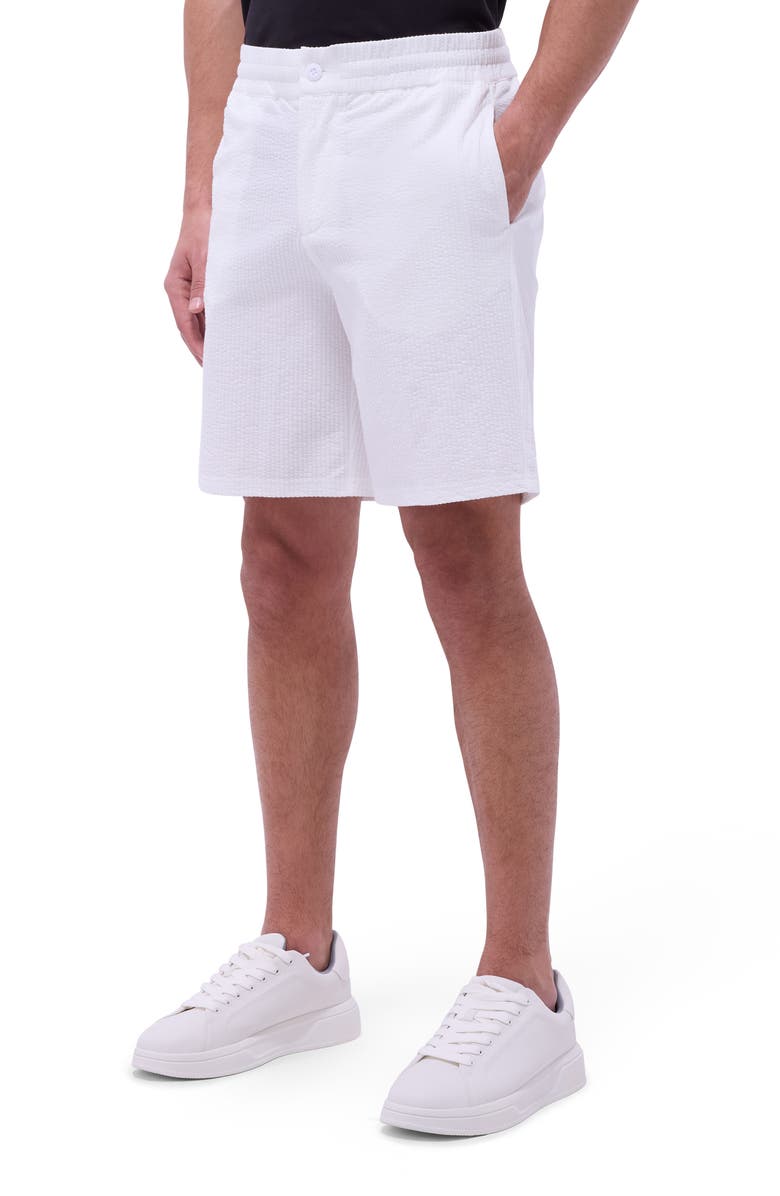 Bugatchi Cotton Blend Seersucker Shorts, Main, color, 