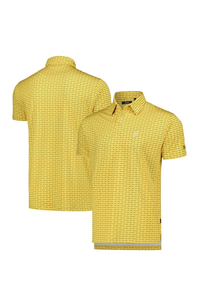Breezy Golf Men's Breezy Golf Yellow WM Phoenix Open Have a Day Polo, Alternate, color, Yellow
