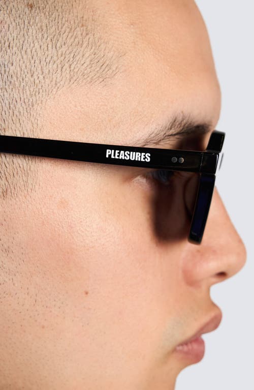 Pleasures X Akila Era 46mm Small Rectangular Sunglasses In Black