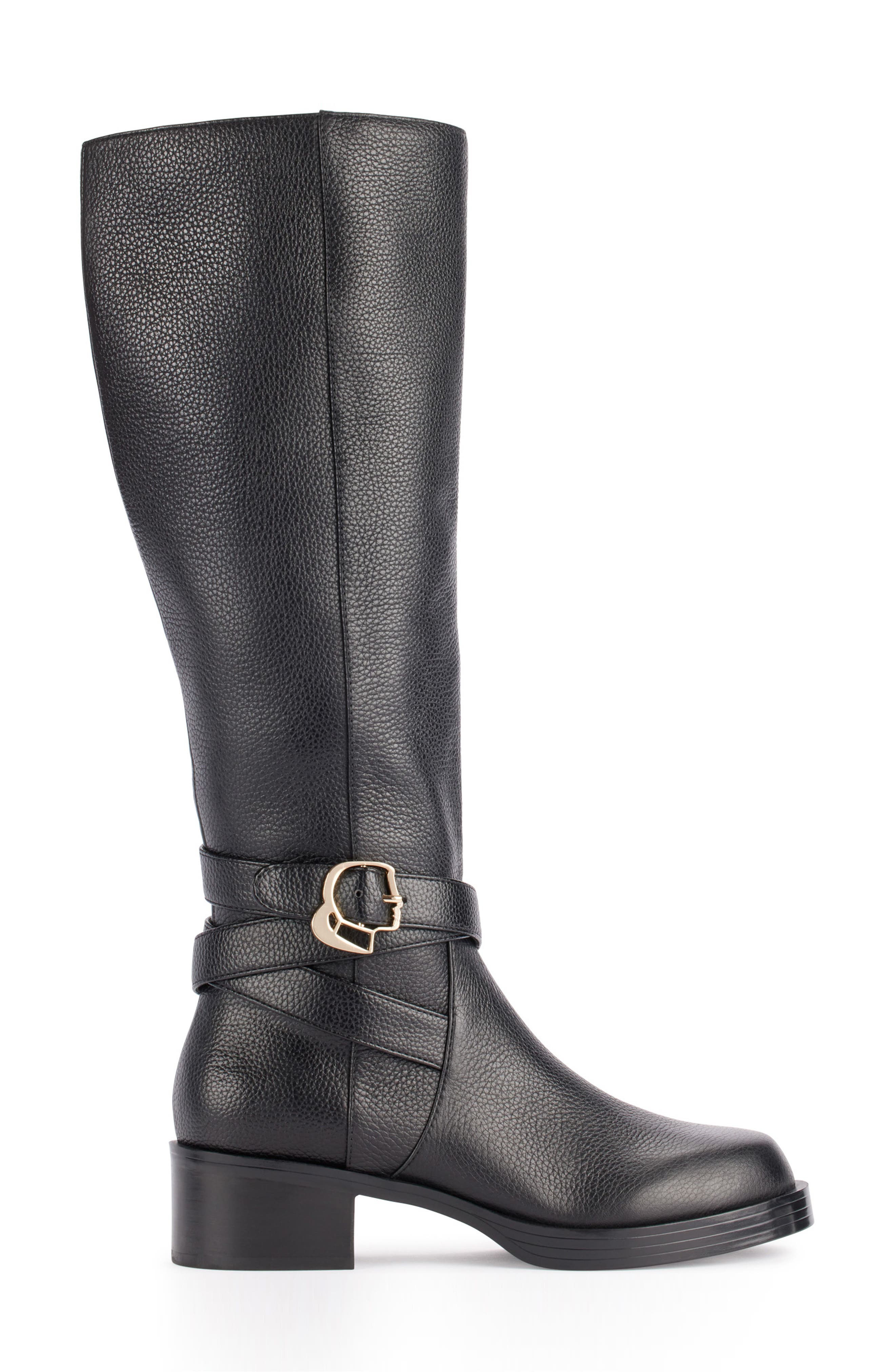 KARL LAGERFELD PARIS Claremont Knee High Riding Boot, Alternate, color, Black