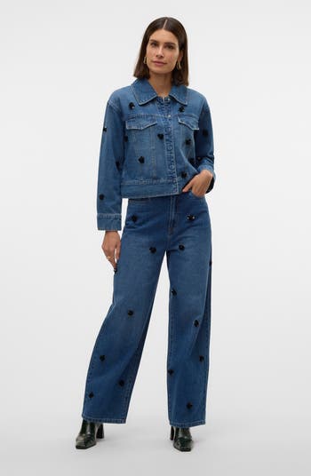 Taylor Embellished Loose Baggy Jeans
