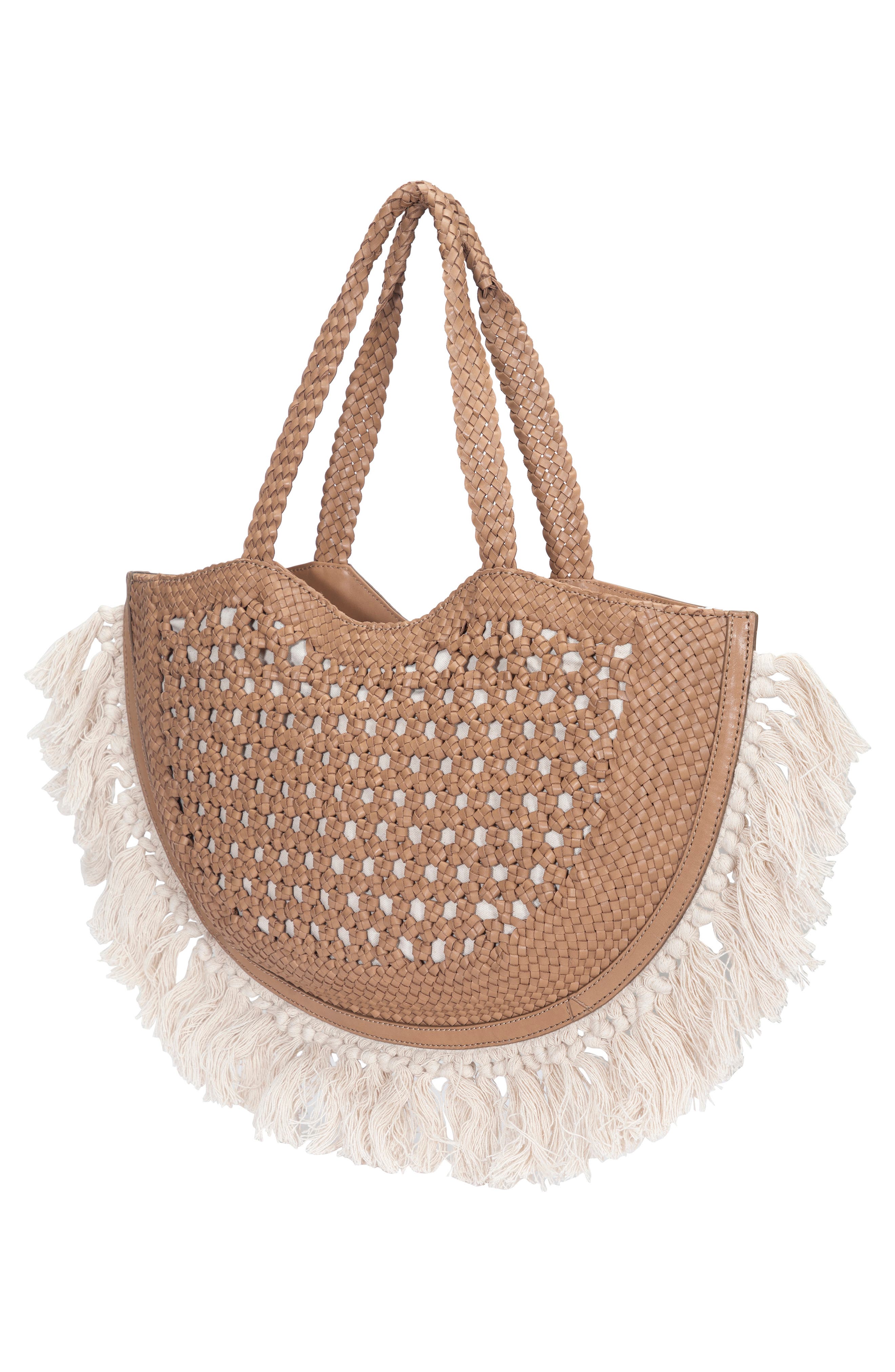 Frye Ella Tassel Tote Bag, Alternate, color, Beige