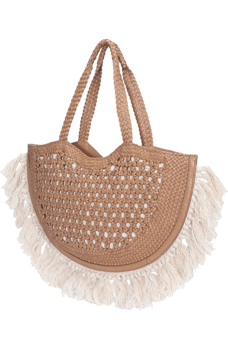 Frye Ella Tassel Tote Bag, Alternate, color, Beige