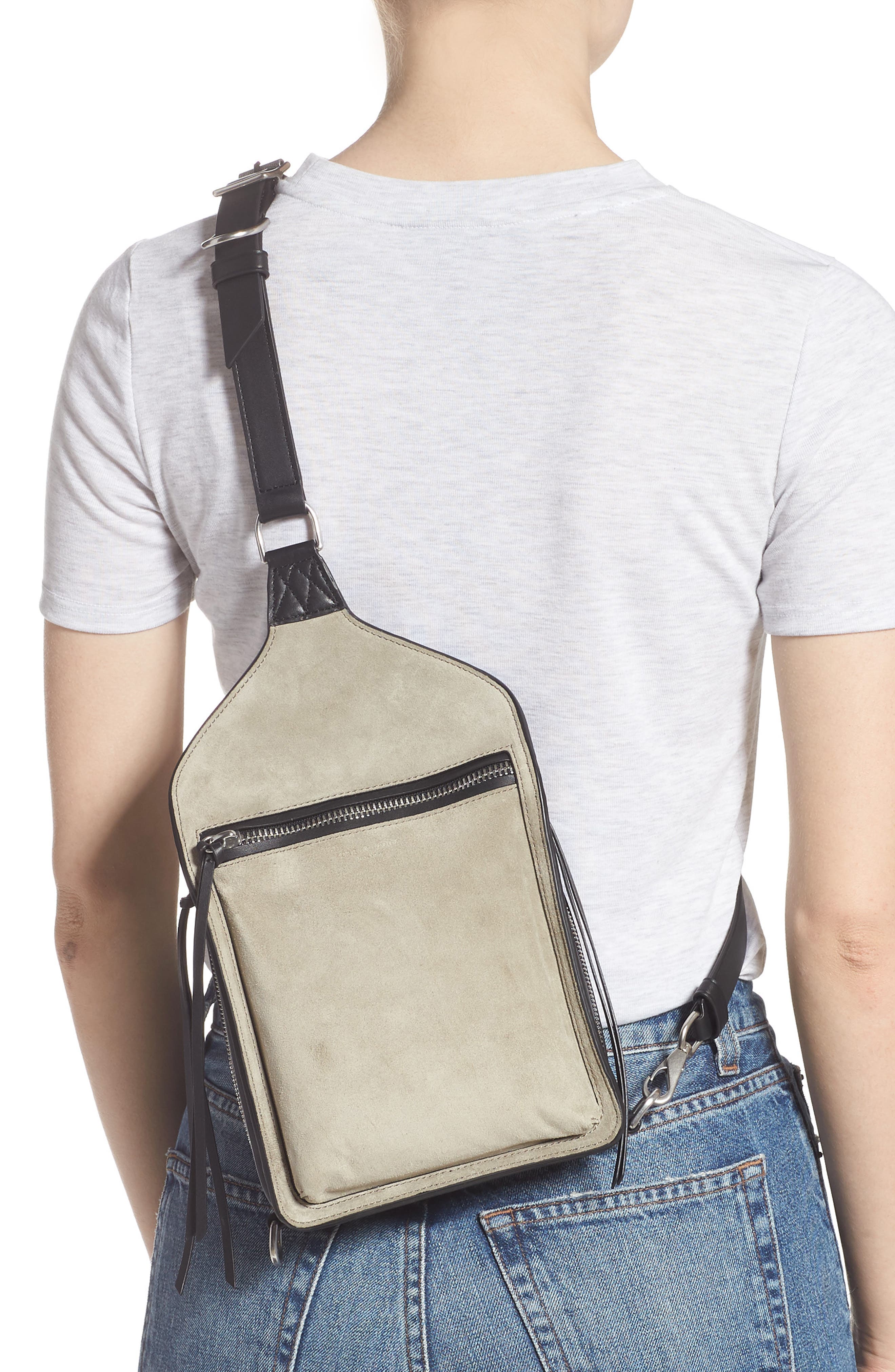 Elliott Sling Leather Bag, Alternate, color, CEMENTOSUEDE