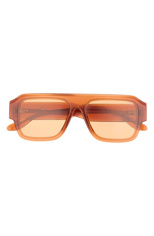 Dezi Miami 56mm Flat Top Sunglasses In Orange