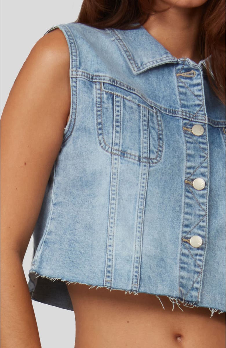 Lola Jeans Gabbie Cropped Denim Vest, Alternate, color,