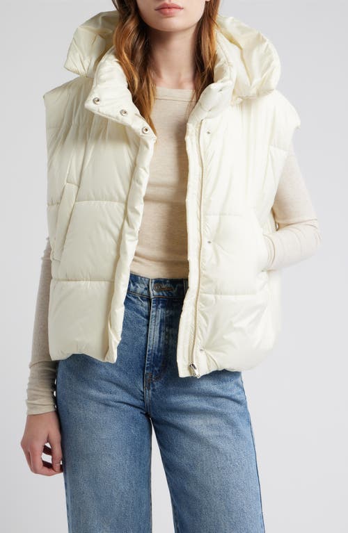 dRA Poppy Hooded Puffer Vest in Off White  product