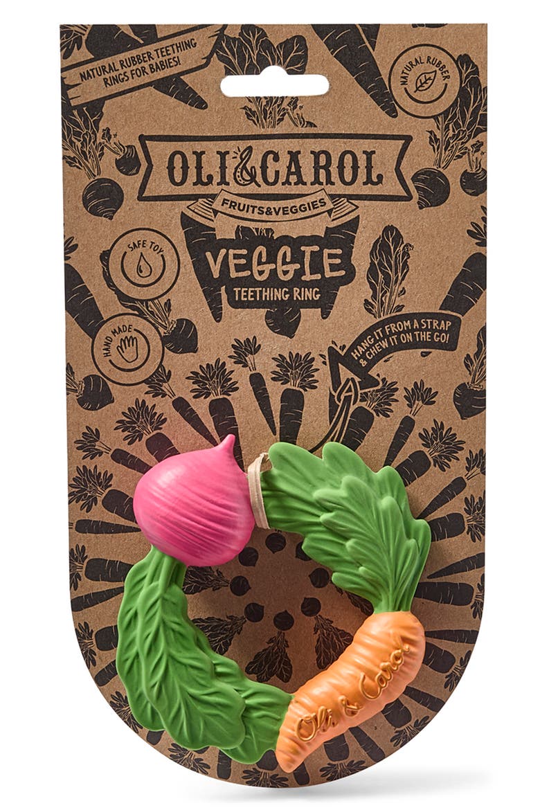 Veggie Teething Ring, Main, color, NO COLOR