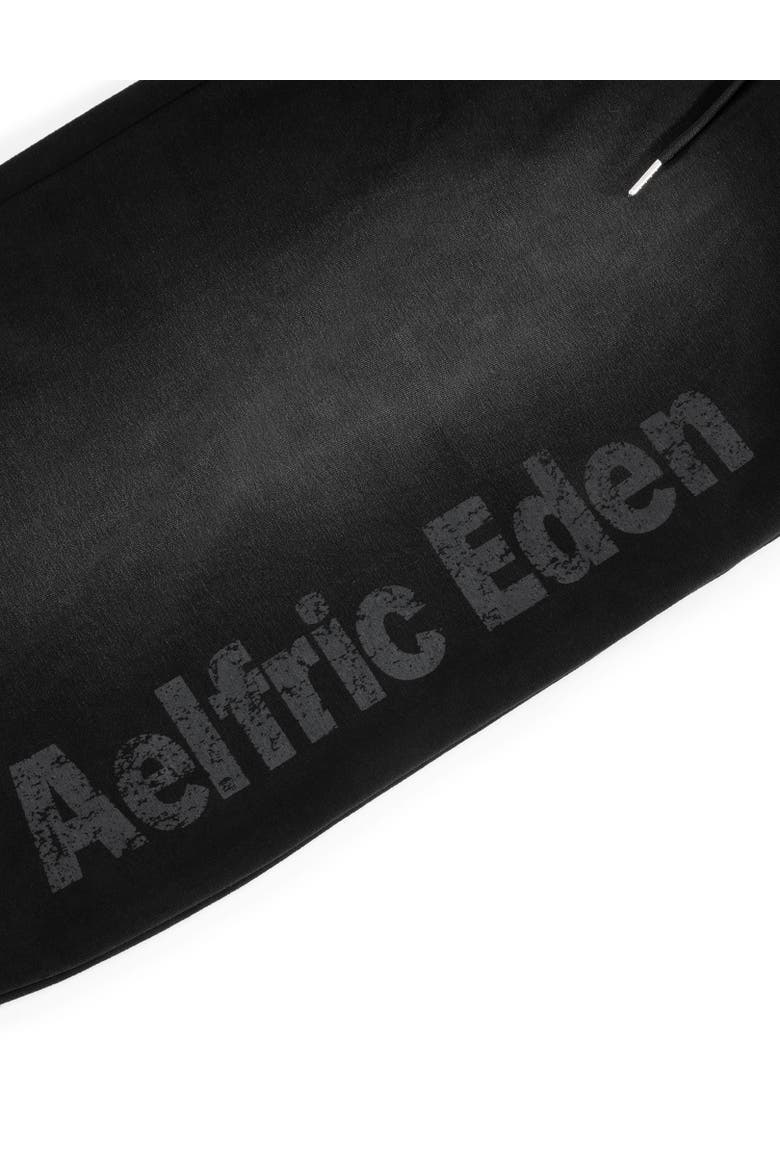 Washed Baggy Barrel Sweatpants, Alternate, color, Black