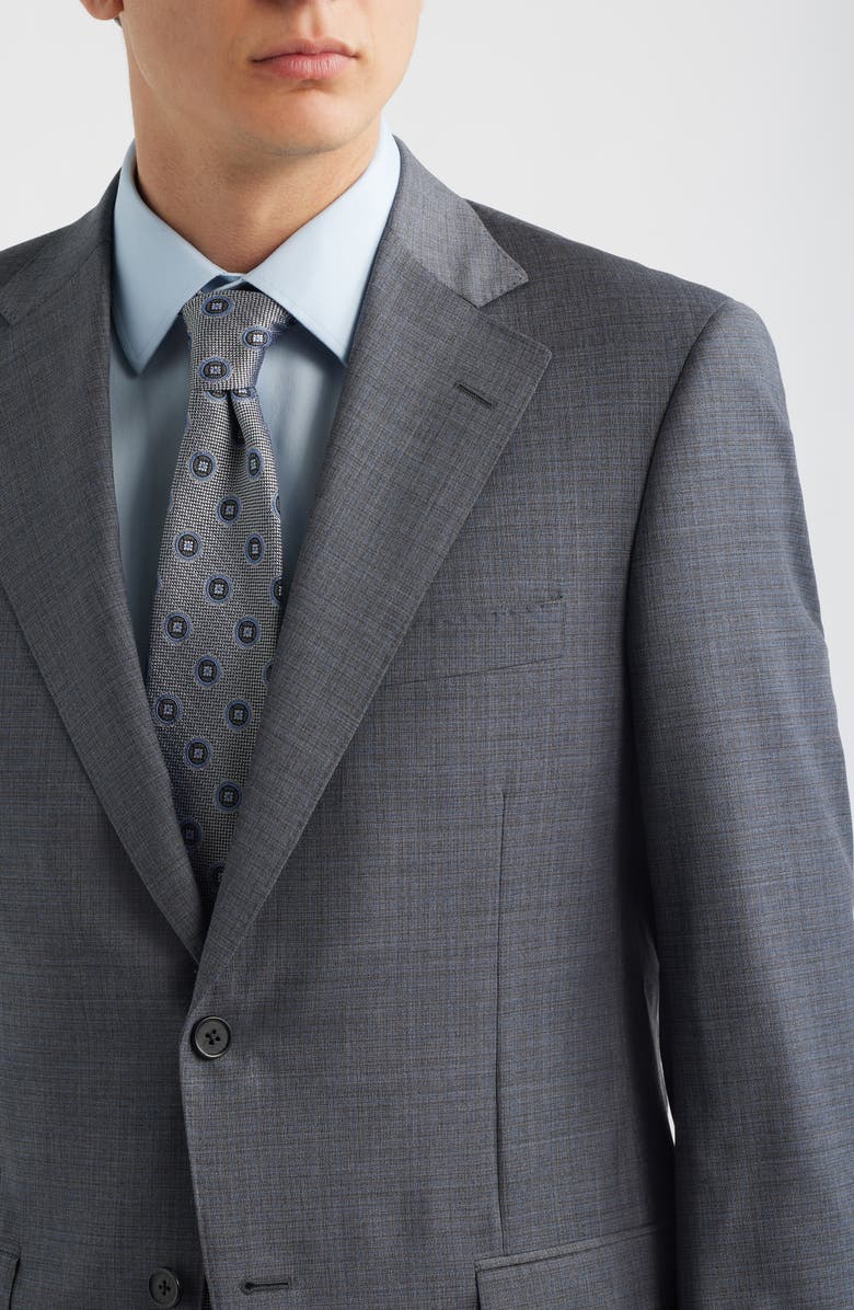 Heritage Gold Grey Mélange Wool Suit, Alternate, color, Mid Grey