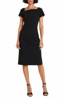 Ruched Cap Sleeve Sheath Dress