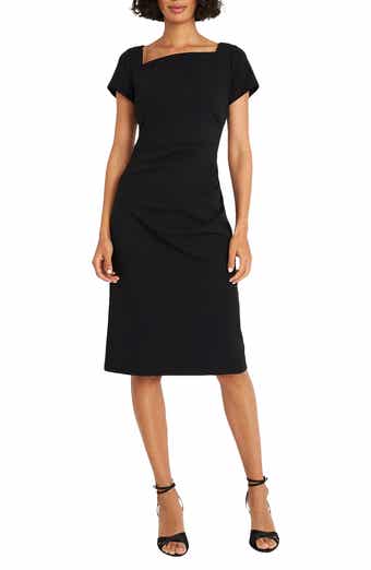 Ruched Cap Sleeve Sheath Dress