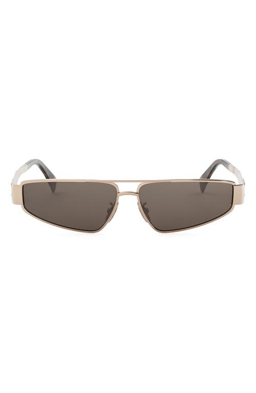 Celine Triomphe 59mm Geometric Sunglasses In Brown
