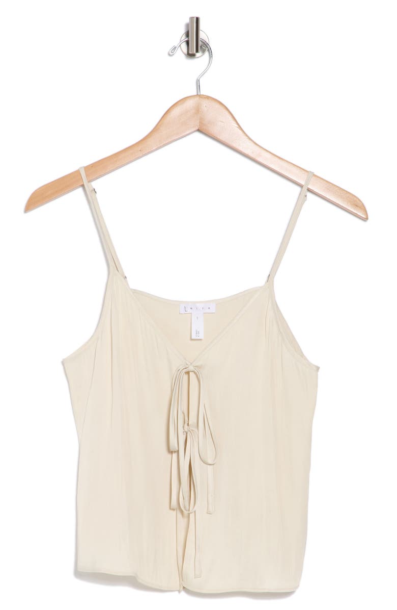 Leith Tie Front Camisole, Alternate, color, Ivory Dove