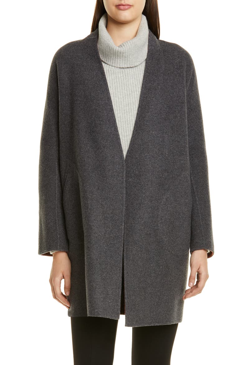 Singer Reversible Wool Blend Coat, Main, color, CHARCOAL/ RUST