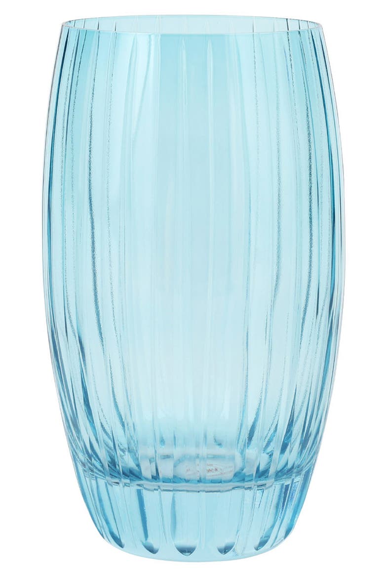 Natalia Teal Highball Glass, Main, color, BLUE