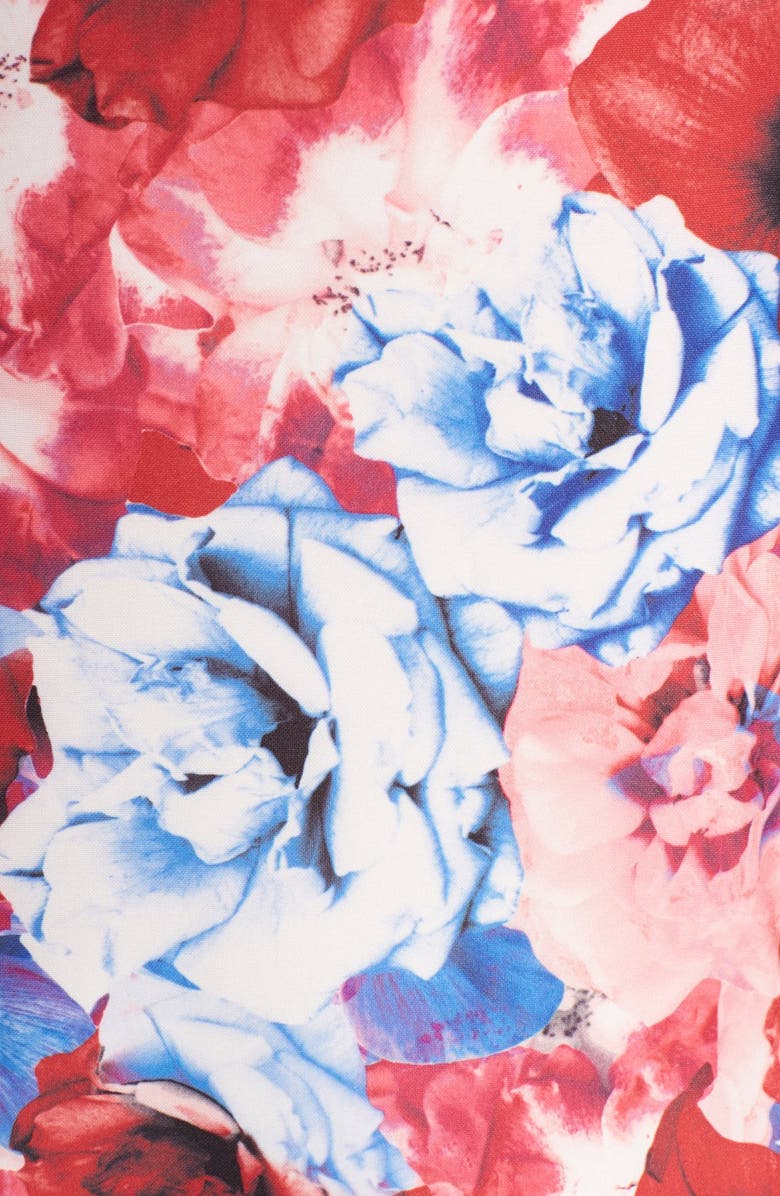 Vince Camuto Floral Print Stretch Midi Dress, Alternate, color,