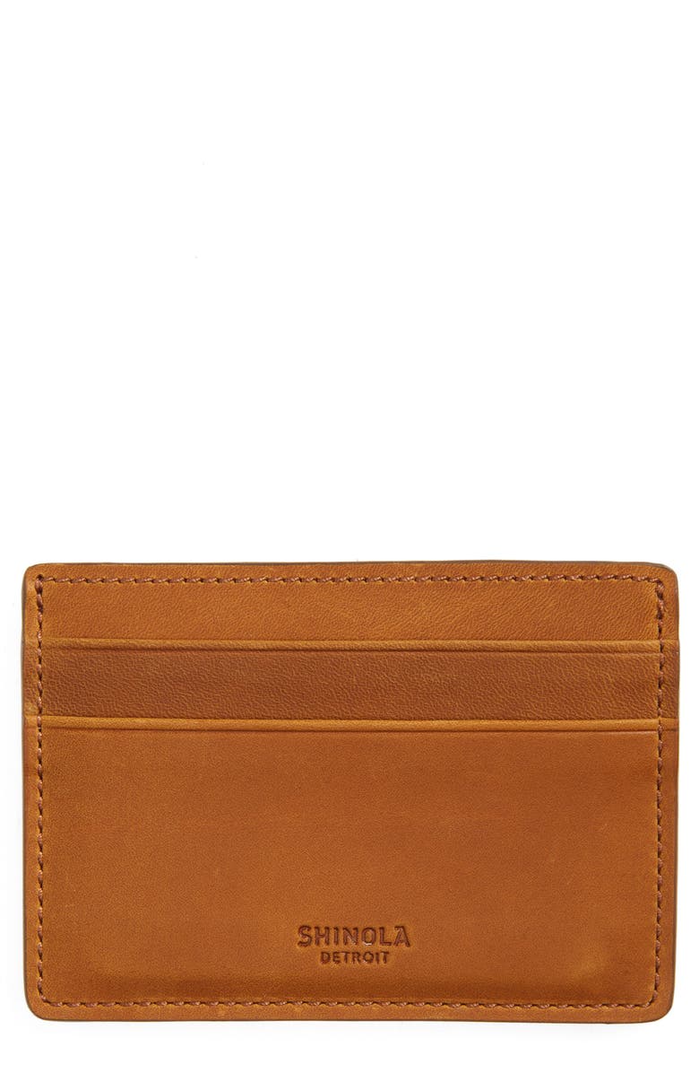Shinola Leather Card Case, Main, color, 