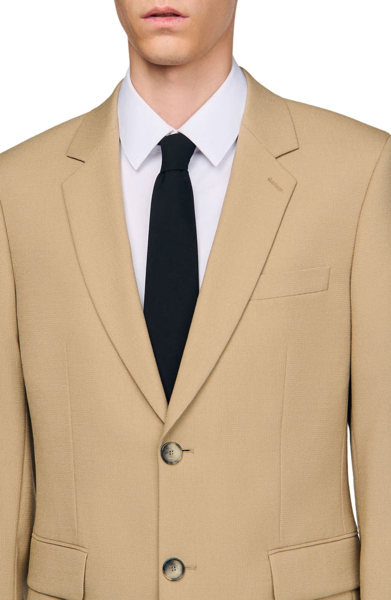 SANDRO Wool suit jacket, Alternate, color, 