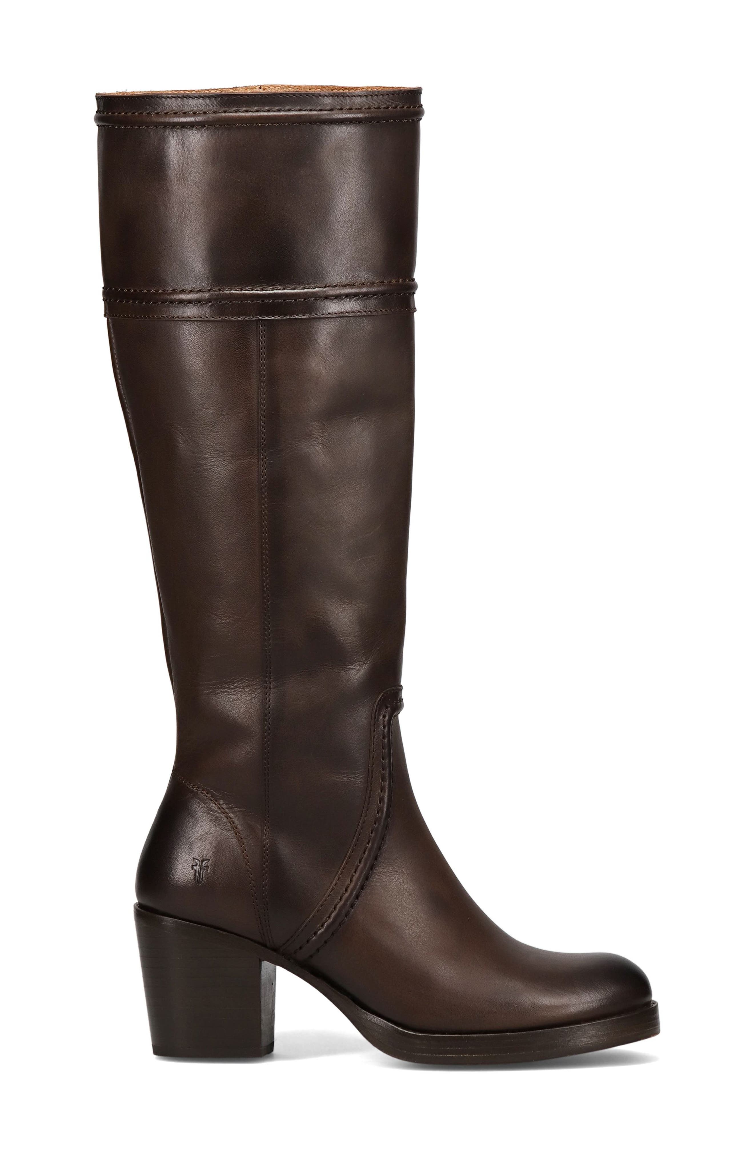 Frye Jean Knee High Boot, Alternate, color, Chocolate Brown